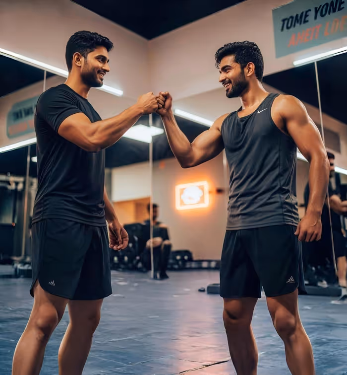 High five after a workout